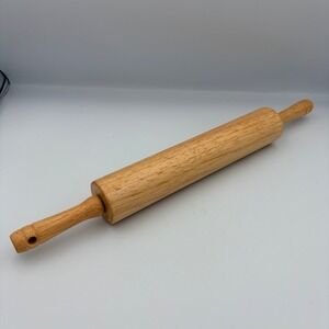 Classic Wooden Rolling Pin 17 Inch Natural Wood Pastry Dough Roller Ball Bearing